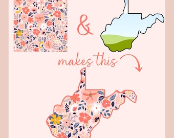 West Virginia Canva Rahmen Vorlage von Entworfen von R und R