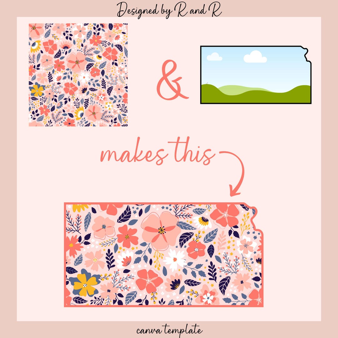 Kansas Canva Frame Template From Designed by R and R - Etsy