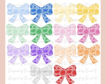 Lace Coquette Bows PNG From Designed By R And R