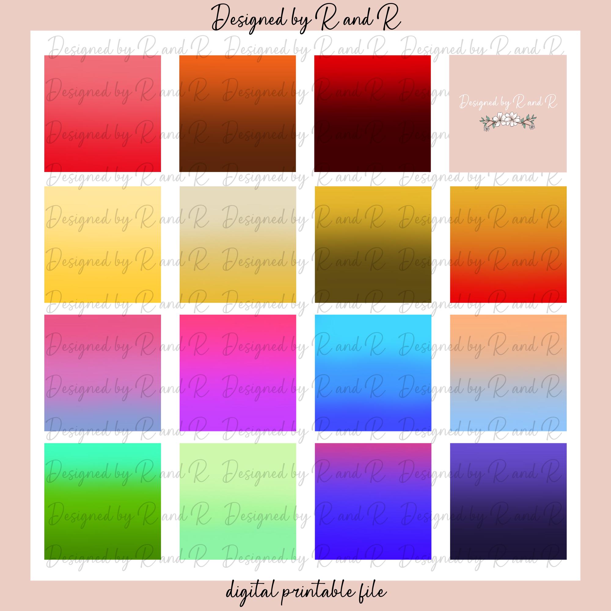 Ombre Background Printable Designs perfect for Sublimation From Designed By R And R