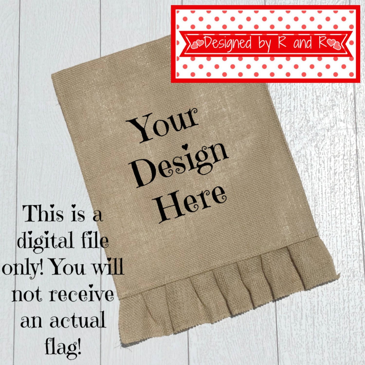 Download Ruffle Garden Flag Mockup Mockup Digital File Blank Garden ...