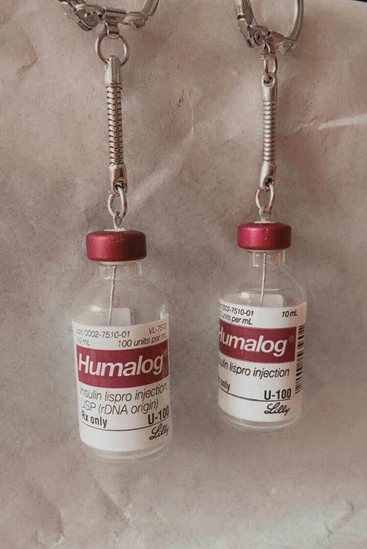 Insulin Vial Keychain Etsy