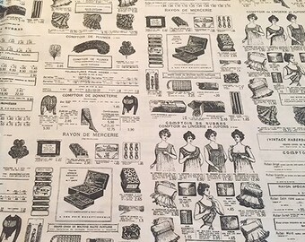 Victorian Catalog Retro Advertising Victorian Womens Clothing Accessories 19th Century Fashion Quilt Backing from Leutenegger BTY