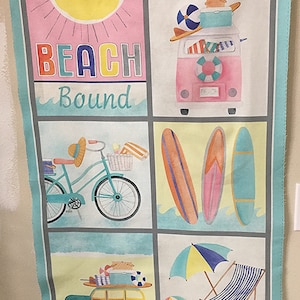 Beach Trip Fabric Panel: Volkswagon Van, Summer Memories