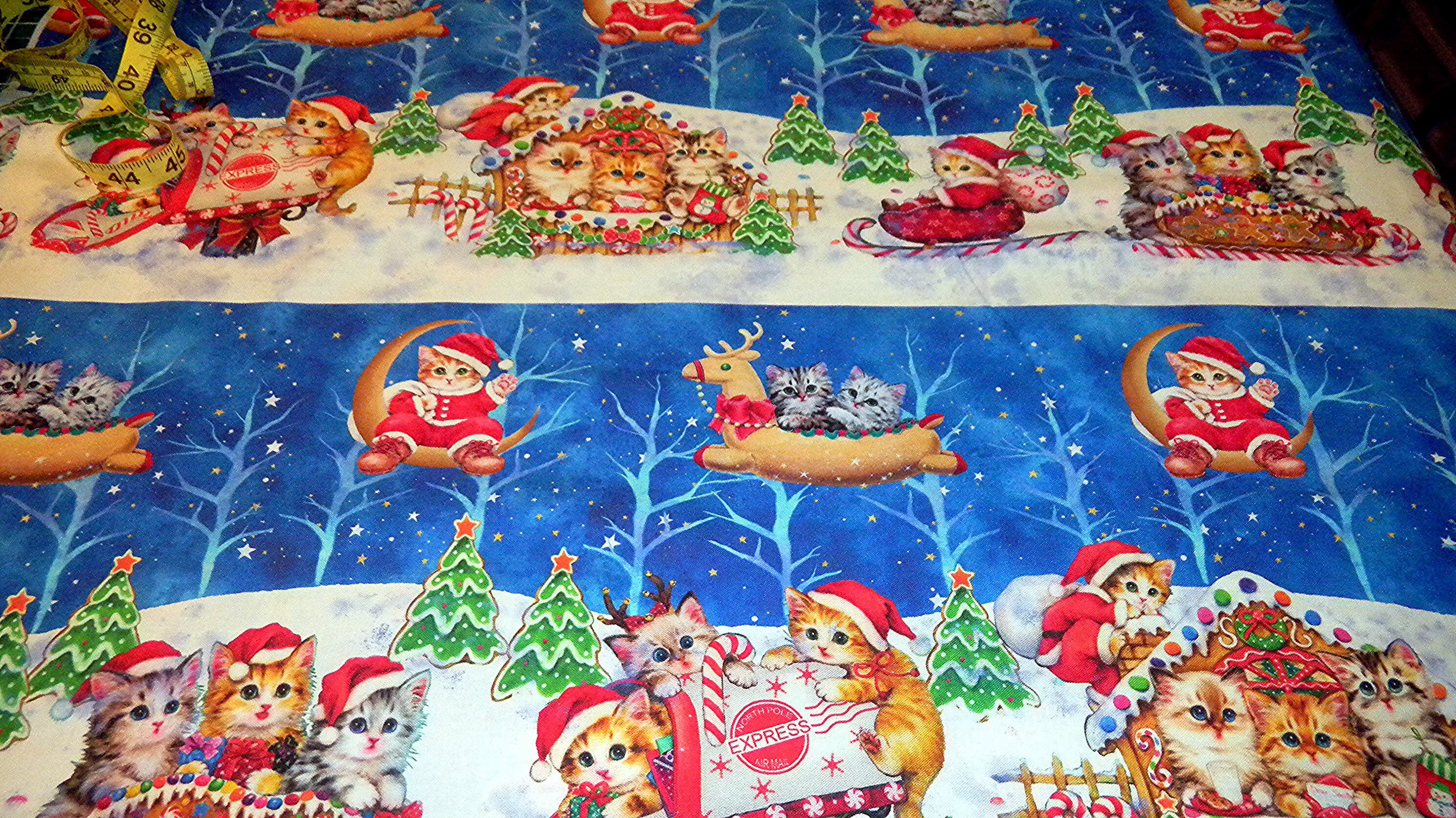 Candy Cat House Kitten Christmas Print Cats in a Sleigh Cats Etsy