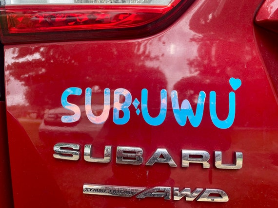 Subuwu Subaru Car Sticker Holographic Vinyl Waterproof Funny Etsy