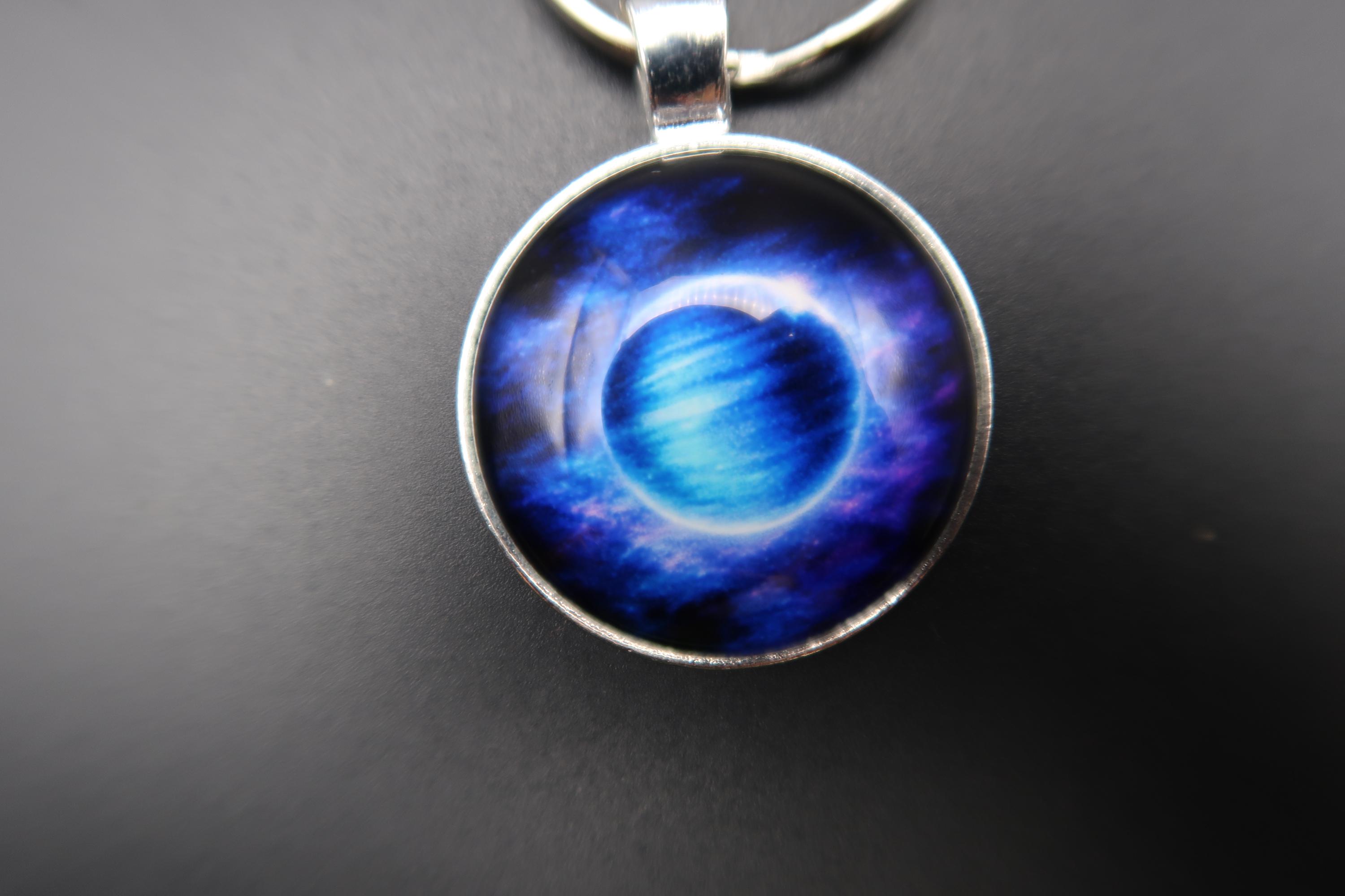 Galaxy Neptune's Nebula System Glass Dome Planet Pendant Keychain - Etsy