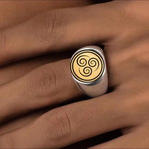 Handmade Air Nation Magic the Gathering Stainless Steel Statement Ring Cosplay Pre-Order
