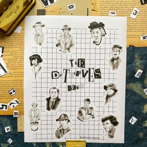 The Detective&#39;s Club: A Murder Mystery Set // Washi Stickers // Journal Stickers // Whodunit Stickers