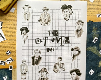 The Detective&#39;s Club: A Murder Mystery Set // Washi Stickers // Journal Stickers // Whodunit Stickers