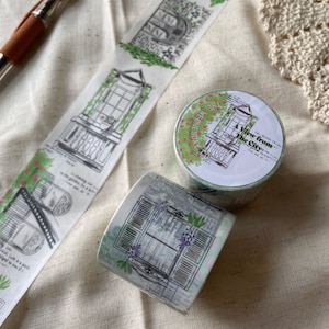 A View From The City Washi Tape // Window Washi tape // Decorative Washi Tape // Scrapbooking Washi Tape // City Washi tape