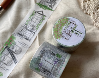 A View From The City Washi Tape // Window Washi tape // Decorative Washi Tape // Scrapbooking Washi Tape // City Washi tape