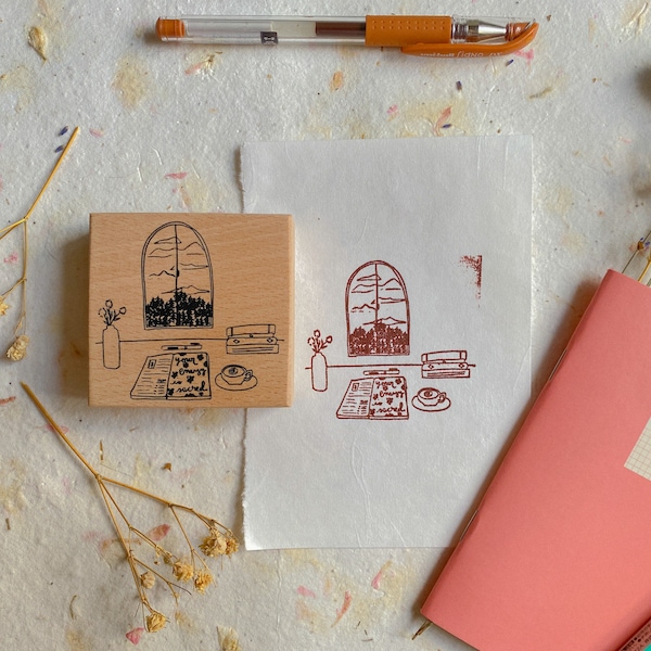 Cozy Journal Stamp // Wooden Stamp// Journal Stamp// Planner Stamp//Diary Stamp