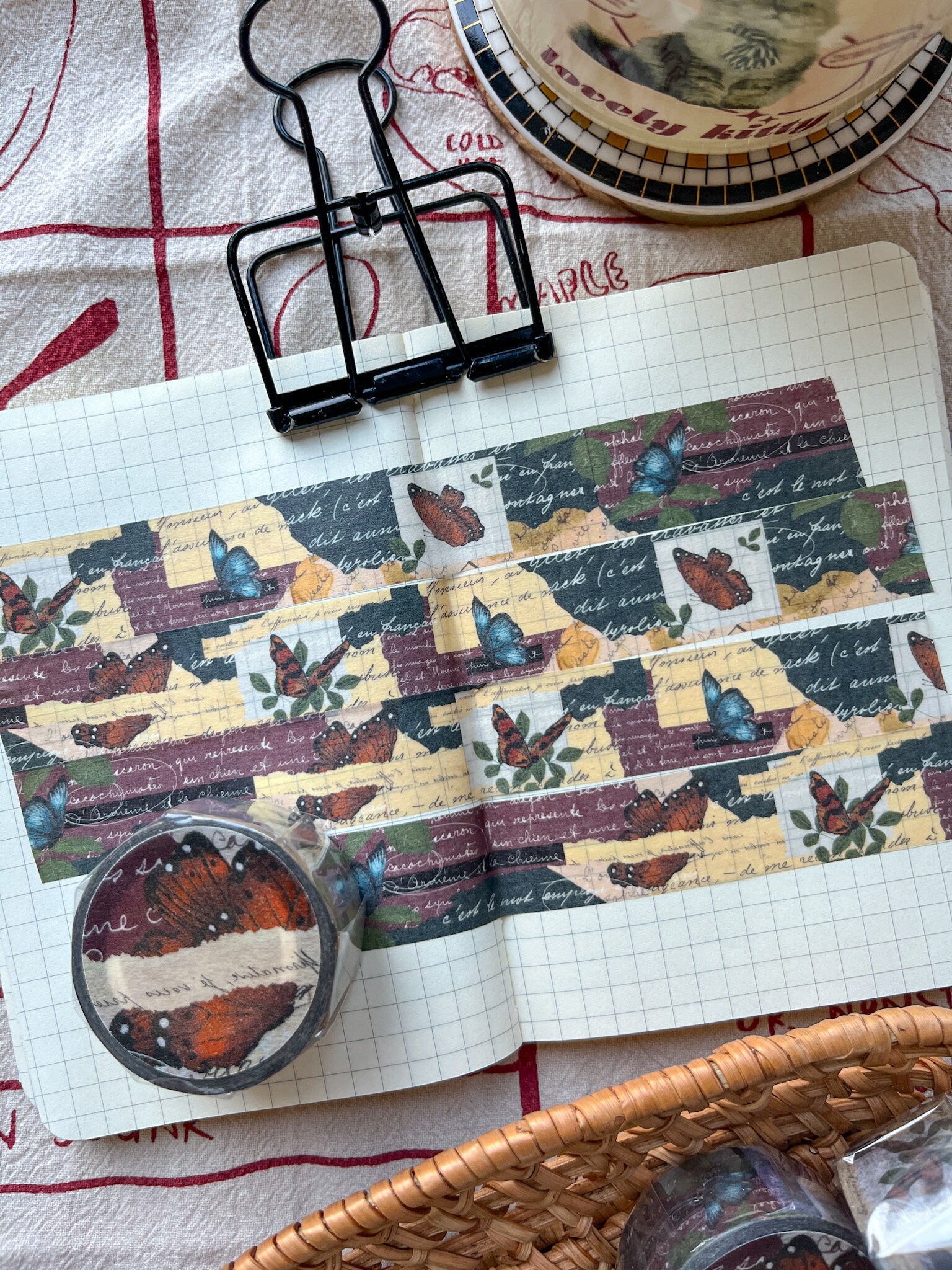 Mariposas y Pensamientos Washi Tape // Collage Butterfly Washi Tape // Butterflies Washi Tape