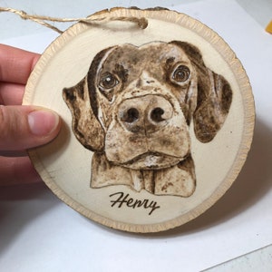 Personalized Dog Ornament | Custom Dog Ornament | Wood Slice Ornament | Pet Ornament | Dog Lover Ornament