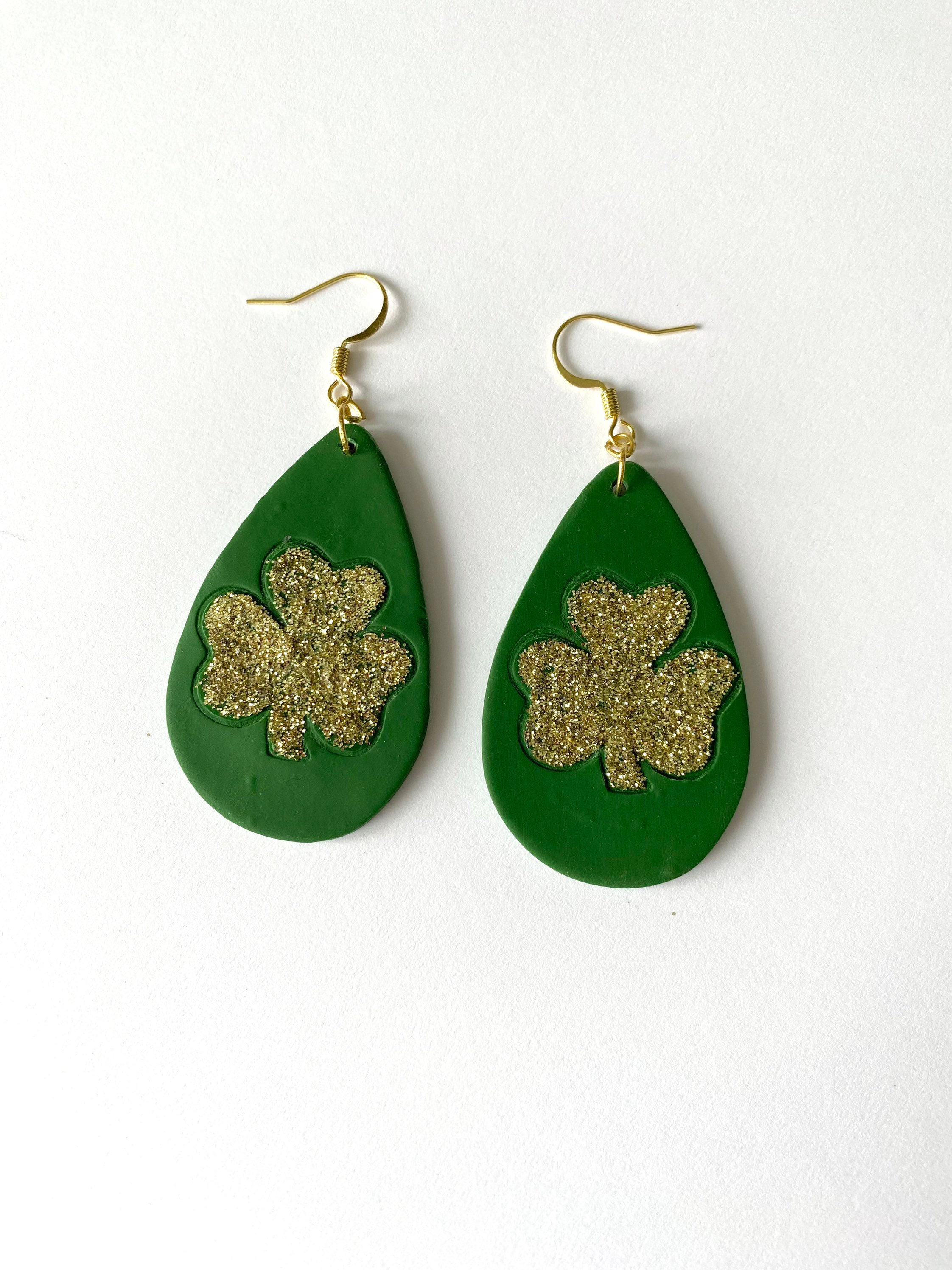 make earrings for st paddys day