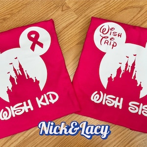 Kids Wish Trip / Make A Wish Shirt / Disney World  / Magic Kingdom Shirts / Wish Family Shirts / Awareness Ribbon / Cancer Ribbon