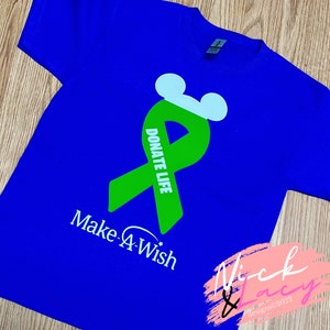 Kids Wish Trip / Make A Wish Shirt / Personalized / Awareness Ribbon or Dontate Life / Wish Family t-shirts / MAW Wish Kid