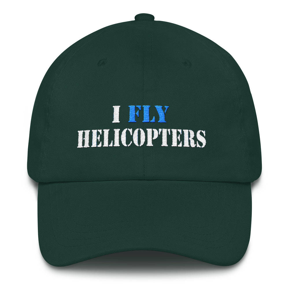 I Fly Helicopters Hat for Helicopter Pilots Etsy