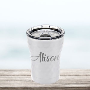 Personalized 12 OZ Tumbler, Custom coffee cocktail wine cup, stainless steel, SIC cup rose gold hammered copper bridesmaid groomsman gift