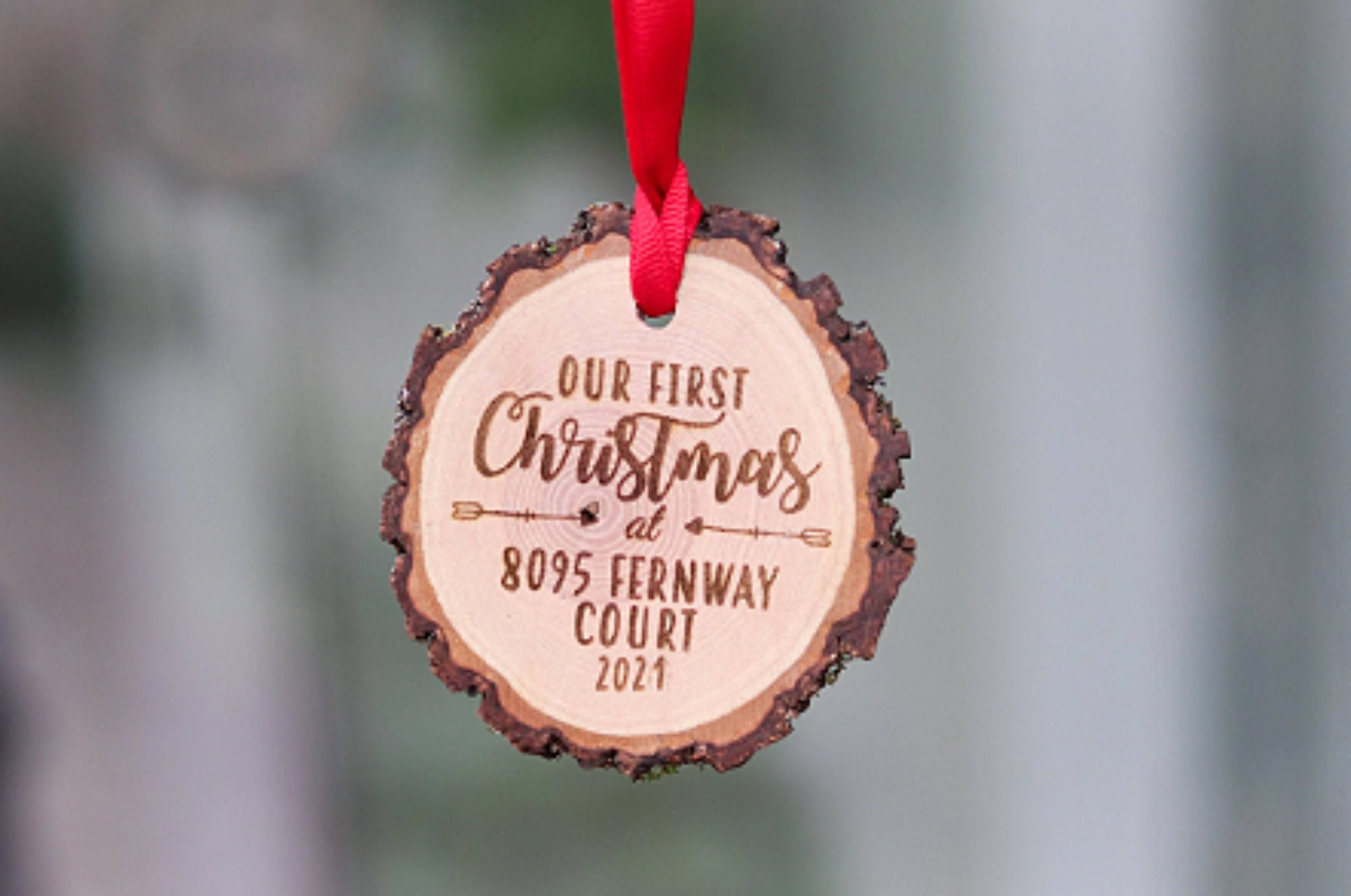 OUR FIRST CHRISTMAS Personalized Wooden Ornament, New Home Ornament, …