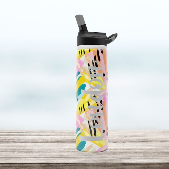 Tropical Paradise Personalized Water Bottle, Custom Tumbler, Steel,  Engraved, 27 Oz SIC Cup, Back to School, Leak Proof, Straw 