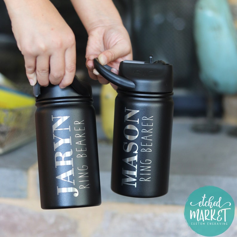 Ring Bearer & Flower Girl personalized kid's water bottle Etsy