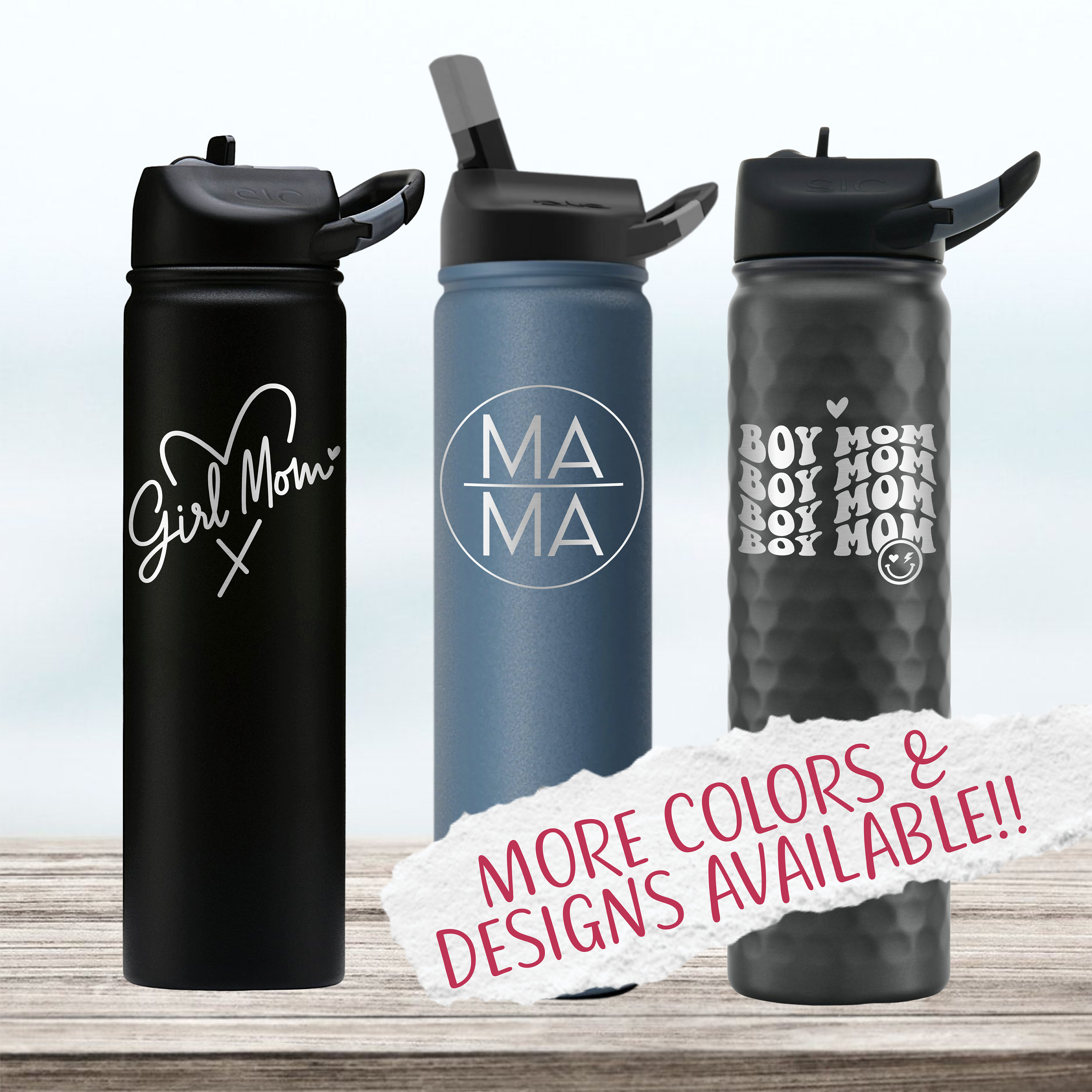 Mom Est 2024 Water Bottle | Custom Personalized Stainless