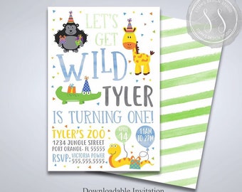 Animal invitation | Etsy