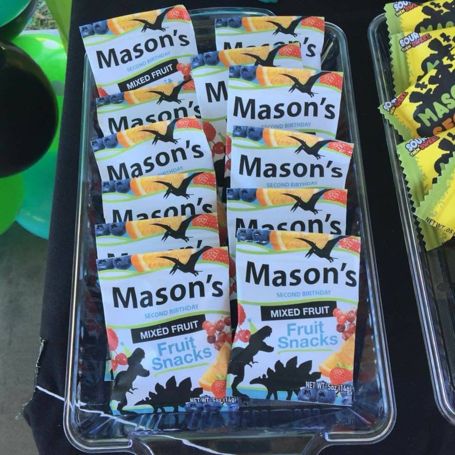 Dinosaur Fruit Snacks Favors Fruit Snacks Dinosaur Etsy