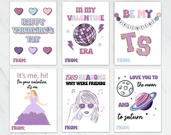 Cartes de Saint-Valentin pour enfants | Inspirées par Taylor (Téléchargement instantané)