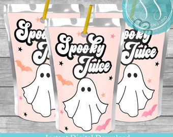 Halloween Juice Labels - Capri Sun Labels - Halloween Party- INSTANT DOWNLOAD