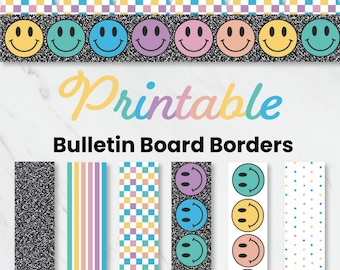 Classroom Bulletin Board Borders - Printable Bulletin Board Borders - Digital Bulletin Boarders - Pastel