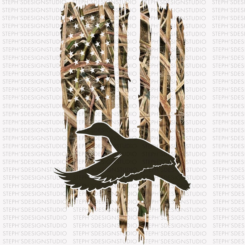 Distressed USA Flag Duck Hunting Sublimation - Etsy