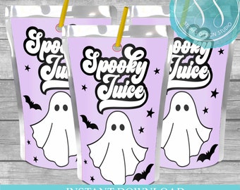 Halloween Juice Labels - Capri Sun Labels - Halloween Party- INSTANT DOWNLOAD