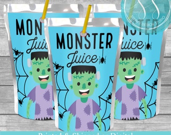 Halloween Juice Labels - Capri Sun Labels - Halloween Party- INSTANT DOWNLOAD