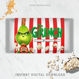 Christmas Favor Bags - Custom Bags - Christmas Party- Christmas Party Supplies - Instant Download