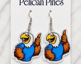 Custom Mascot Earrings | Personalized Acrylic School Spirit Jewelry