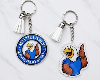 School Mascot Keychain, Teacher Keychains, Teacher Gifts