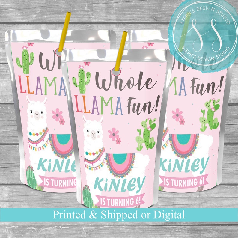 Llama Juice Labels Llama Birthday Llama Llama Capri Sun Labels