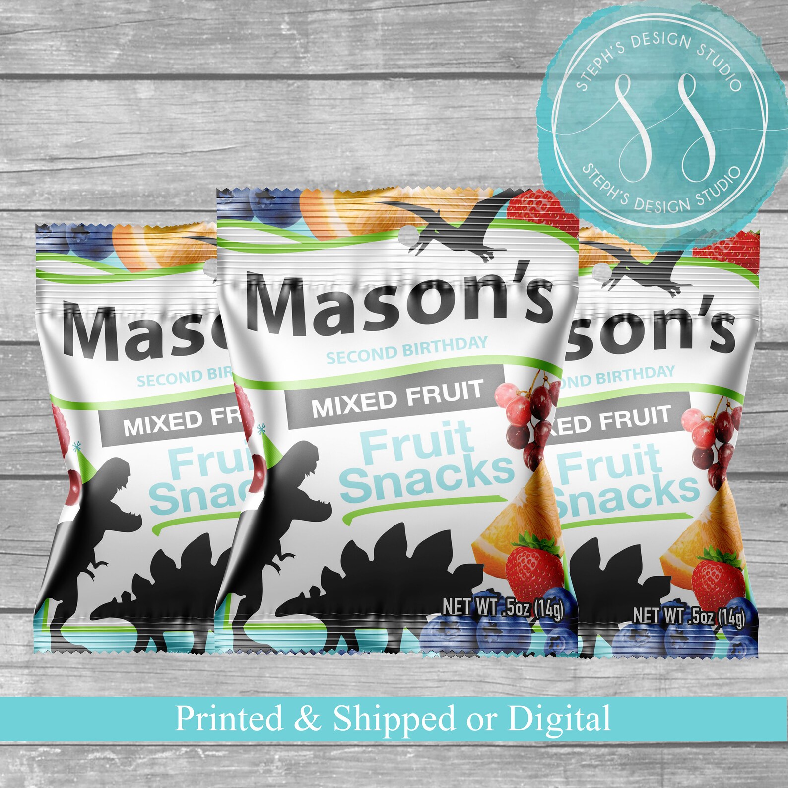 Dinosaur Fruit Snacks Favors Fruit Snacks Dinosaur Etsy