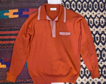 70s Burnt Sienna Leisure Shirt - Men's SMALL
