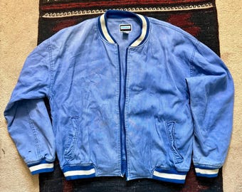 Vintage 90s Boxy distressed “Weekends” Bomber - Men’s Large