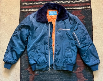 Vintage Fur Collar Bomber - Men’s Small