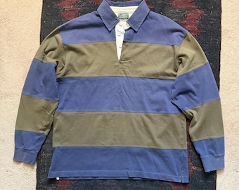 LL Bean Striped 90s Rugby Shirt - Medium