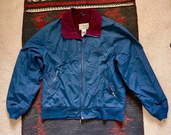 Vintage LL Bean “Warm Up” Jacket - Navy/Maroon - Men’s Medium