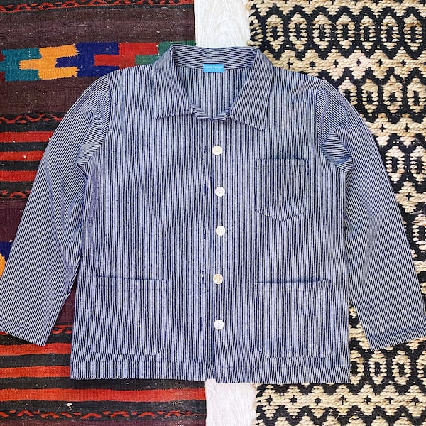 Striped Chore Coat - Unique style - Men's Small/Medium