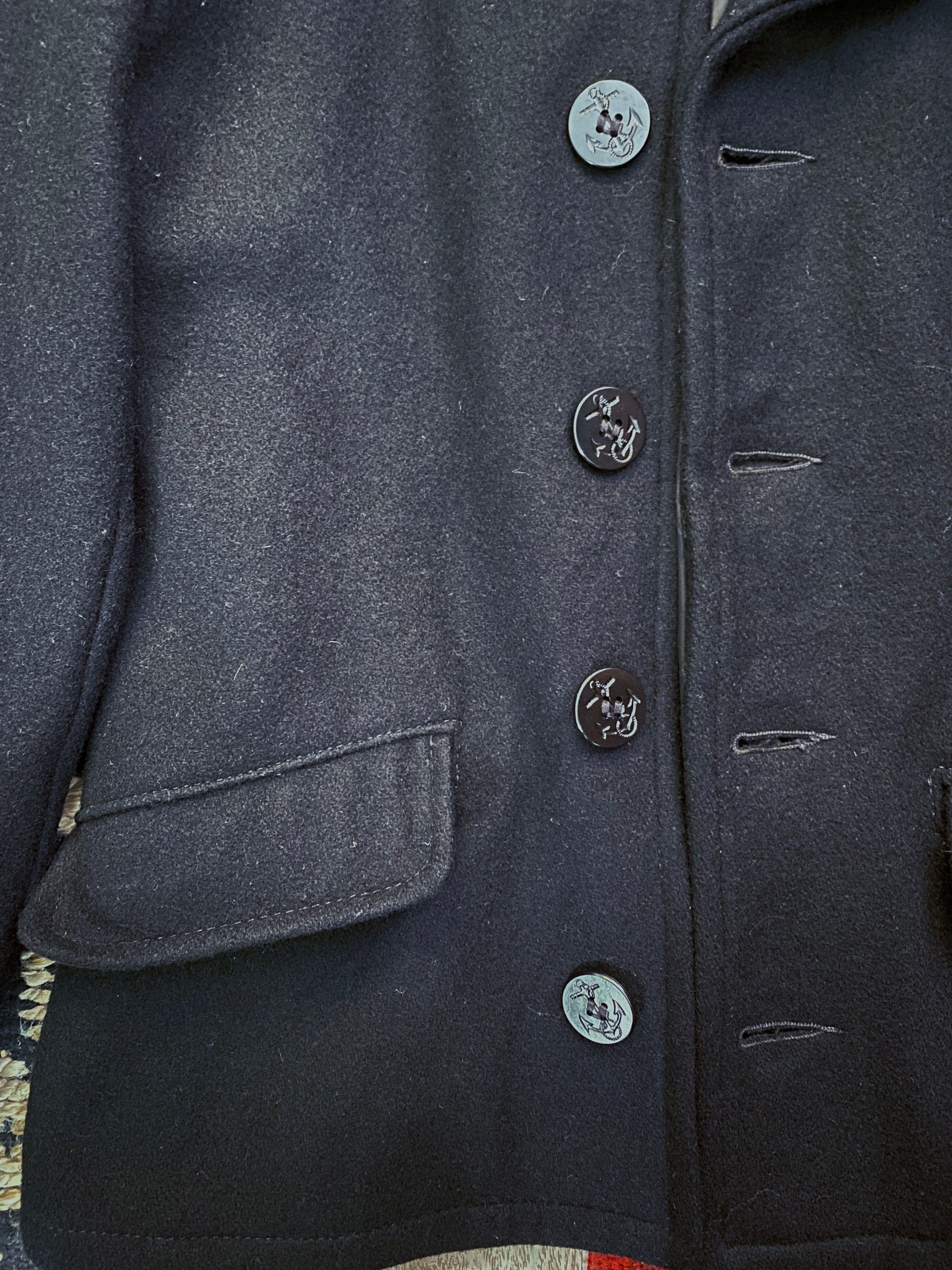 Mens peacoat gold hot sale buttons