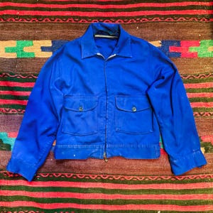 Vintage 70s Exxon Jacket Workwear Union Made Red Exxon Frank