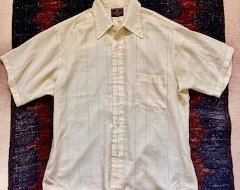 Vintage Van Heusen Oxford - Light Yellow - Men’s Medium